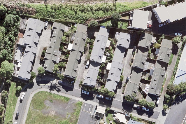 An aerial view of Melville Place in New Lynn