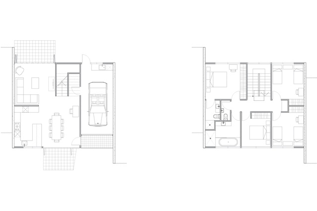 Type C1 – four-bedroomed unit floor plans.