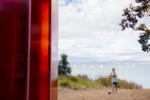 <em>Colour Theory</em> on site at Tapapakanga Regional Park.