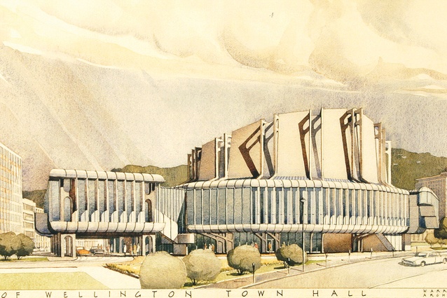 The Michael Fowler Centre in Wellington, 1983.