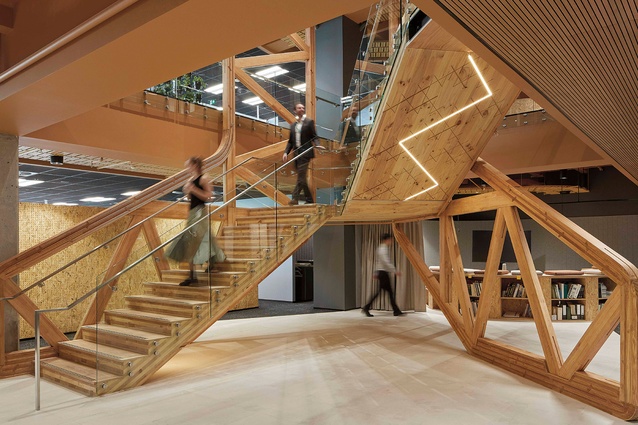 Shortlisted - Interior Architecture: Te Tihi – Aurecon Auckland by Warren and Mahoney Architects.