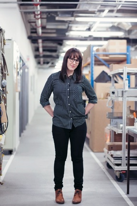 Lauren Palmer at the Fisher & Paykel factory in Dunedin.