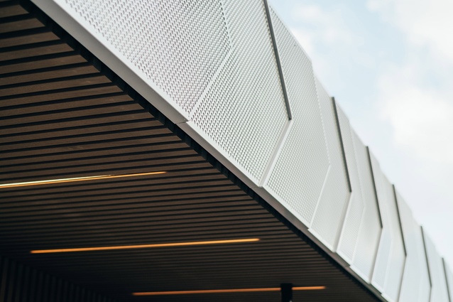 Whangārei Town Basin Pavilion canopy detail.