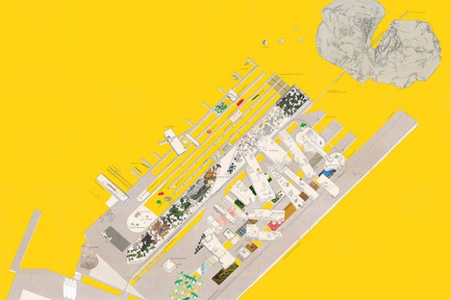 Frances Cooper's multi-award-winning Auckland waterfront proposal, 'The construction of Wynyard Island and its Urban Littoral', created while studying architecture at The University of Auckland.
