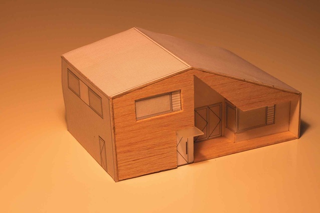 Model of Sayes' own house that he is currently designing. 