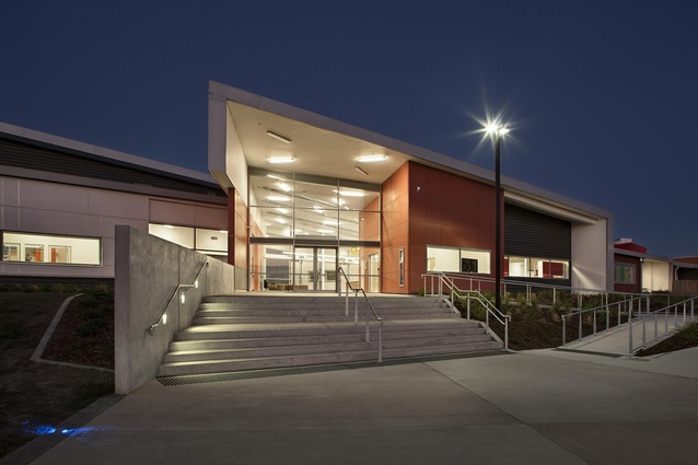 Education Award: Hobsonville Point Primary School by ASC Architects. Main entry.