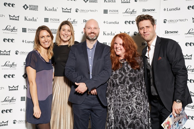 From left to right: Rosie Taylor, Anna Kane, Antony Walton, Sarah Langford and Harry Rowntree from Unispace. 