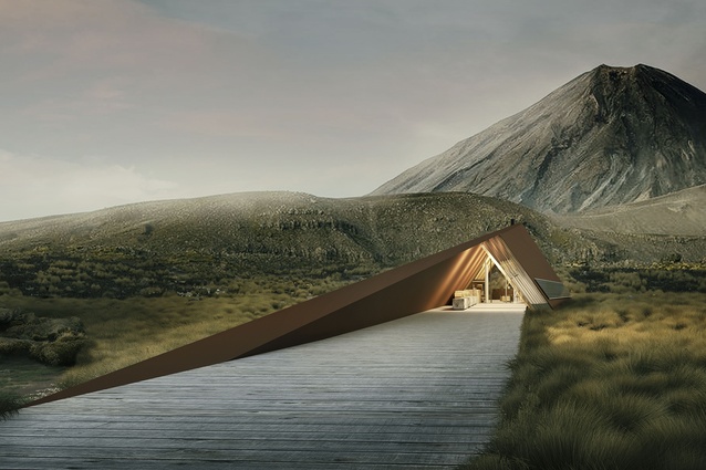 Otuere Hut by Warren and Mahoney, shortlisted in the WAF Future Project: Competition entries category.
