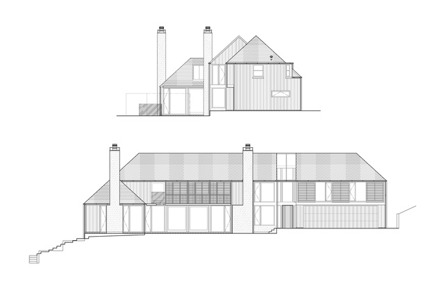 North (top) and East elevations.
