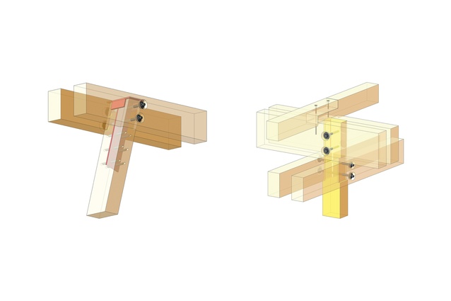 Column-to-beam joints.
