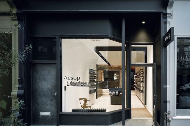 Opened in 2015, Aesop’s first Canadian store in Toronto’s Queen Street West was designed by Superkül.