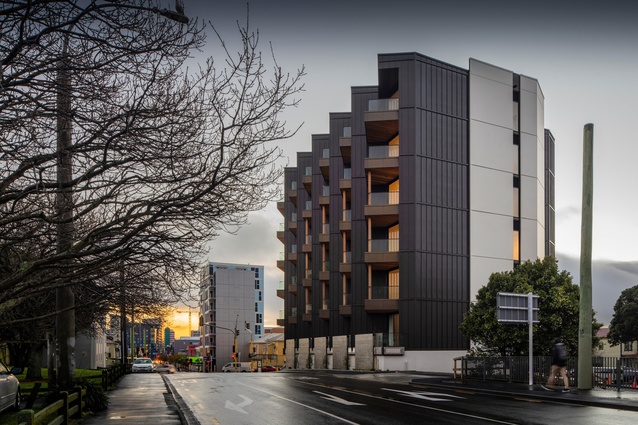 Winner – Housing – Multi Unit: Sunset West Apartments by Designgroup Stapleton Elliott  .