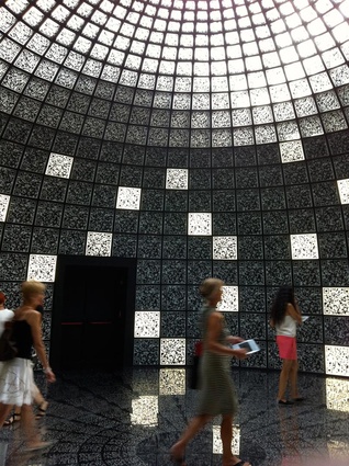 One of several QR spaces in the Russian Pavilion.