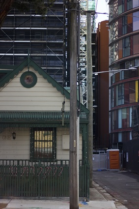 The Ovo by FJMT (right) dwarfs buildings on Portman Street.