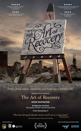 The Art of Recovery documentary is screening at The Bridgeway cinema, Northcote Point, from 5-11 November.