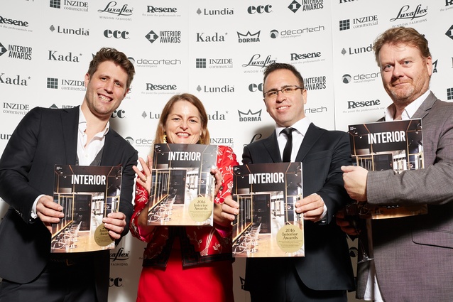 From left to right: Harry Rowntree (Unispace), Jo Monaghan (Create Consulting), Federico Monsalve (editor, Interior) and Ben Hayes (RTA Studio). 