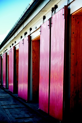 Timber doors of the old Red Shed were retained.