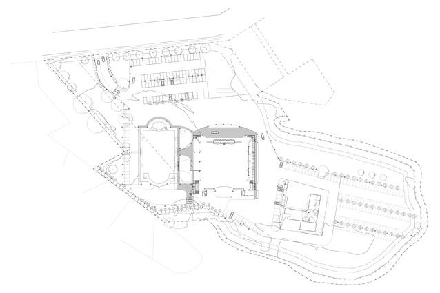 Site plan of the Lesieli Tonga Auditorium.