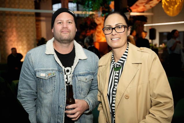Presenter Te Ari Prendergast, associate principal at Warren and Mahony, with panel speaker Arnya Karaitiana, creative director at Special Group New Zealand. 