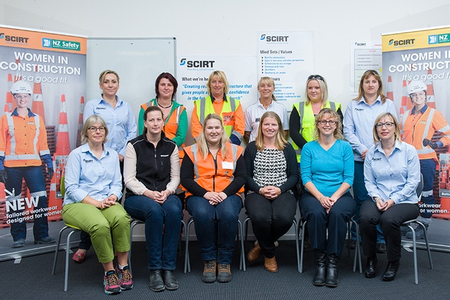 Winners of the 2015 Helen Tippett Award: SCIRT Women in Construction, Christchurch.