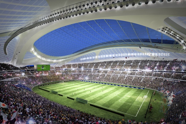 The proposed Tokyo Olympic Stadium by Zaha Hadid Architects will seat 80,000 people.