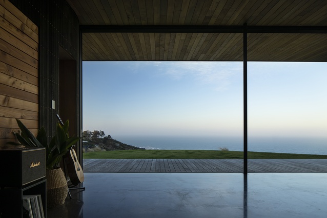Unimpeded views from the house overlook the Pacific Ocean.