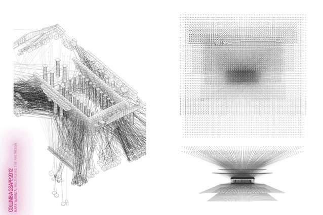 Drawing from Multiplying the Parthenon, a research project undertaken at Columbia.