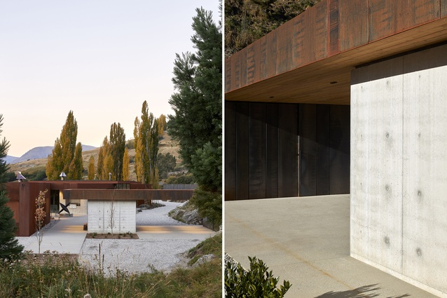 While at Patterson Associates Architects, Rachel worked on this new home in Tahuna, made of concrete boxes and corten steel and nestled into the valley overlooking the Lower Shotover River.