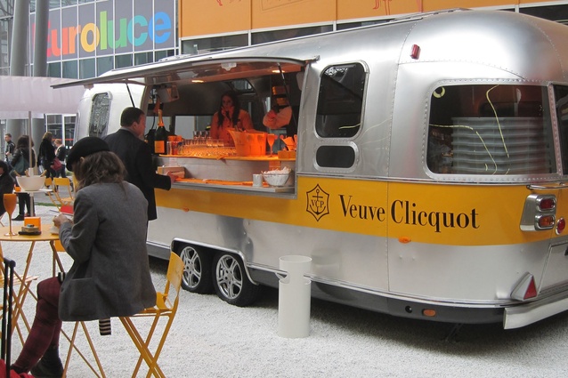 Veuve Clicquot’s refreshment stand – a vintage-style chrome bus.