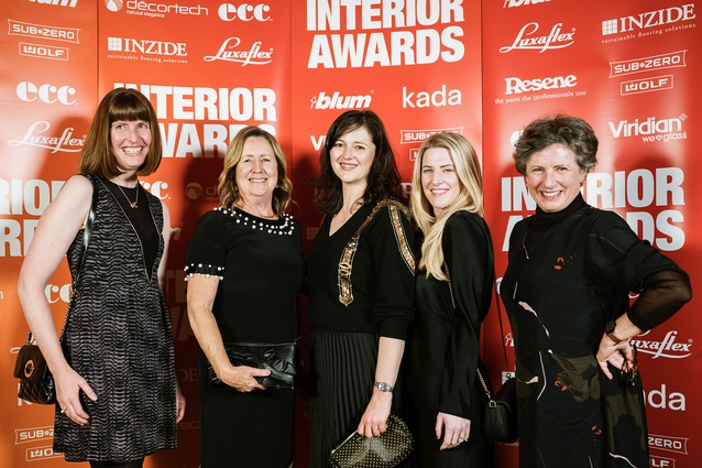 Kate Rogan (Rogan Nash), Moira Smith (Blum New Zealand), Eva Nash (Rogan Nash), Annika Rowson (Rowson Kitchens) and Julie Stout (Mitchell Stout Dodd).