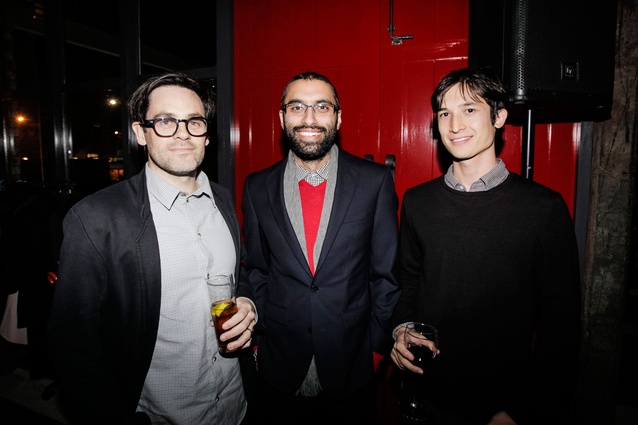 Aaron Patterson (left) of Glamuzina Paterson Architects and Sarosh Mulla of Oh No Sumo (second from left).
