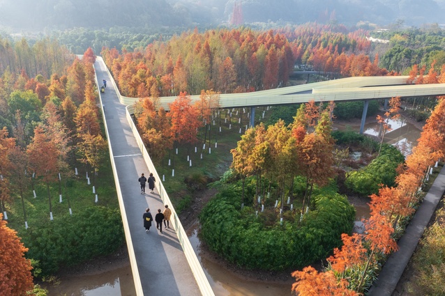 Landscape of the Year: Embracing Flood: Xinjiang River Ecological Corridor by Turenscape.