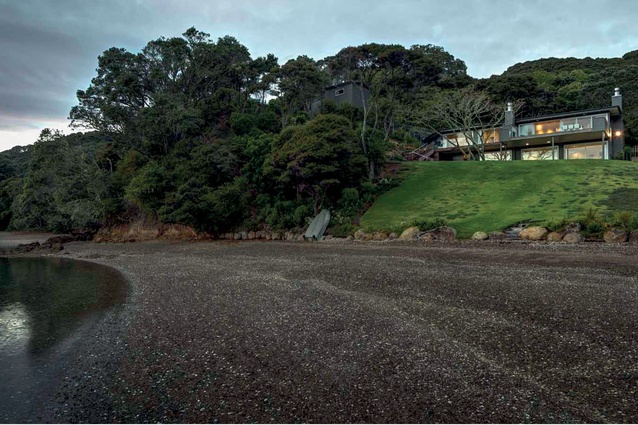 Nestled within a small bay near Russell, this house continues a 20-year connection to the area for the owner. 