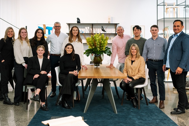 This year's Model Citizens sponsors Kada and Resene. Back row: Sara Morles, Rebecca Murray, Hana Faamalepe, Dave White, Lily Gilbert, Kerry Thomas, TJ Lee, Hadleigh Armstrong and Maurice Ward. Front row: Millie Elliot, Arabella Nelson and Sharon Pearce.