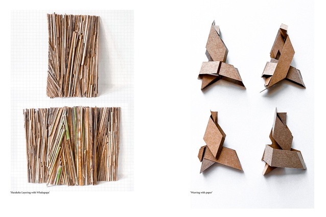 Harakeke weaving – Whakapapa. Weaving with paper.
