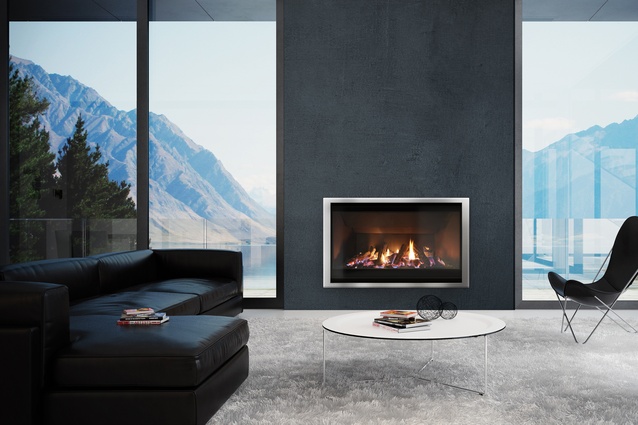 <a href="http://www.escea.com/nz/fireplaces/indoor-fireplaces/af-series/af960/" target="_blank"><u>Escea AF960</u></a> is a high-output gas-fuelled fireplace made in Dunedin, which can be complemented with New Zealand river stones under the flames.
