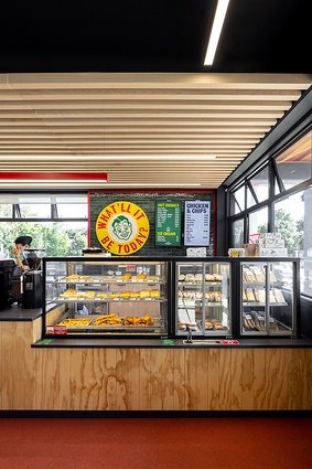 The renovated interior of 4 Square Onetangi by RCG where Jamie is part of the Foodstuffs design team.