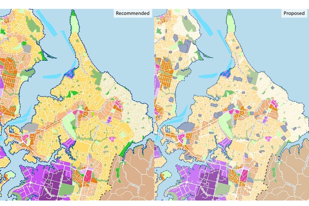 A comparison of the recommended Unitary Plan and the proposed Unitary Plan zoning in the east.