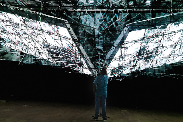 The LightSense installation is an immersive event which augments physical constructions with holographic animations and artificial intelligence.