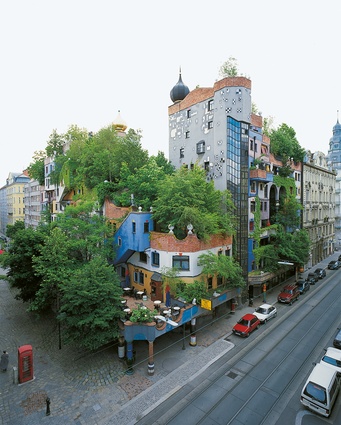 The Hundertwasserhaus in Vienna, Austria. 