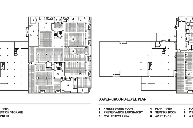Basement and lower ground plan.