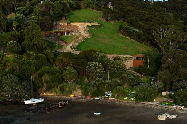 An overview of the Huruhi encampment at the southern end of Waiheke.