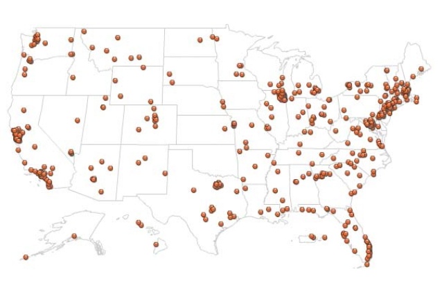 Pinpointing participants in The 1% across the US; www.theonepercent.org.