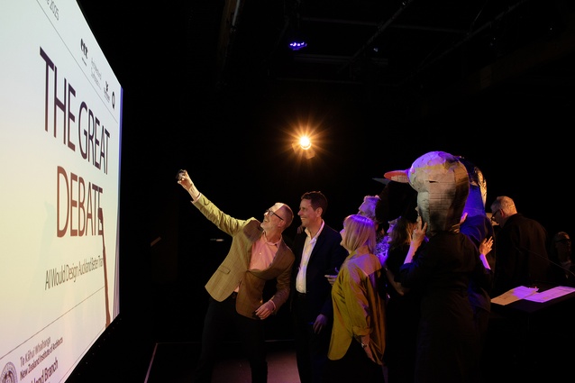 Collegiality on show with a panel selfie.