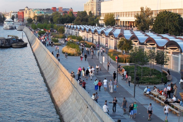 After: Krymskaya embankment, 2013. In 2012, Gehl was asked to conduct a Public Space Public Life survey of Moscow which informed the city’s strategies in transforming key public spaces.