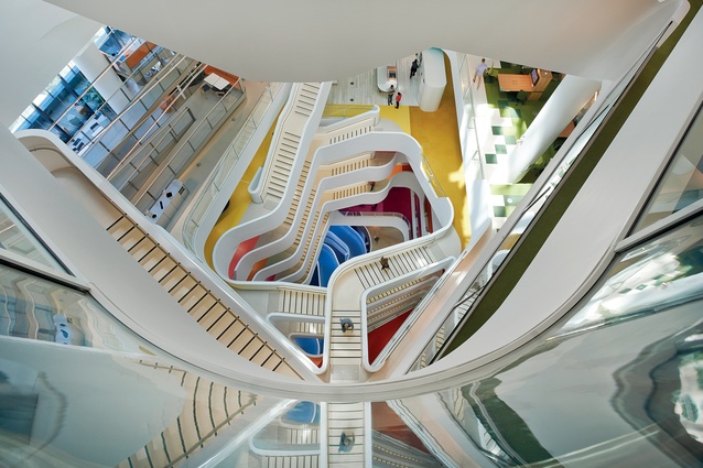 The Medibank workplace in Melbourne, by Hassell, gives staff the ability select from more than 26 types of work settings.
