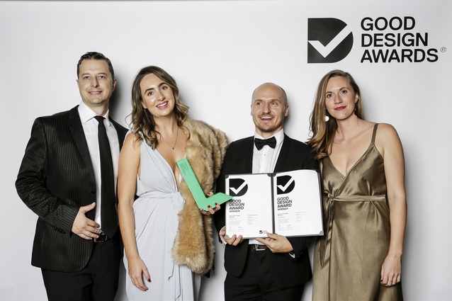 The team from Warren and Mahoney that received the Good Design Award. From left to right: Nicholas Bandounas, Mikyla Hickey, project principal Scott Compton and Lauren Hickling.