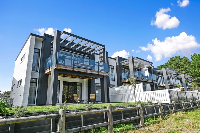 Landmark Homes Taupō, Winner of the Master Build 10 Year Guarantee Multi Unit (Apartments/Duplexes/Terrace Housing) category, and a Gold Award, for a home in Wharewaka, Taupō.