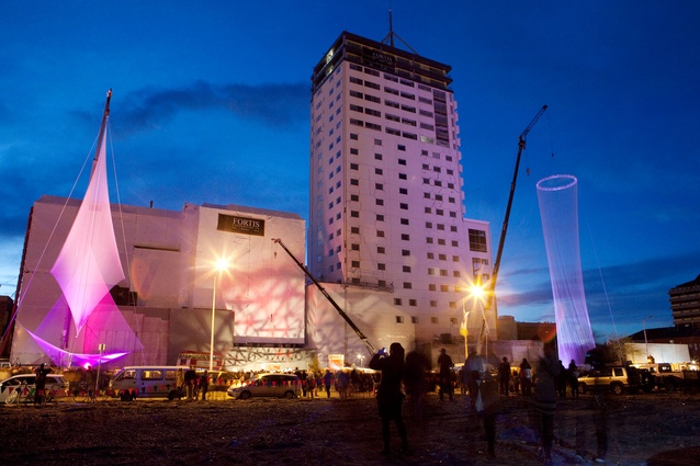 At the inaugural FESTA in 2012, 350 design and architecture students delighted thirty thousand people with LUXCITY, a city made from light for one night.