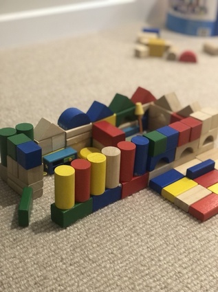 Finalist: Vivienne (age 4) – "I made a house for my little elephant called Rosie. She needed a house because she was sick of getting rained on. She loves her house now! I played with Rosie and her new house for a few days before we broke it down because we needed to vacuum the floor." Made from wooden blocks.